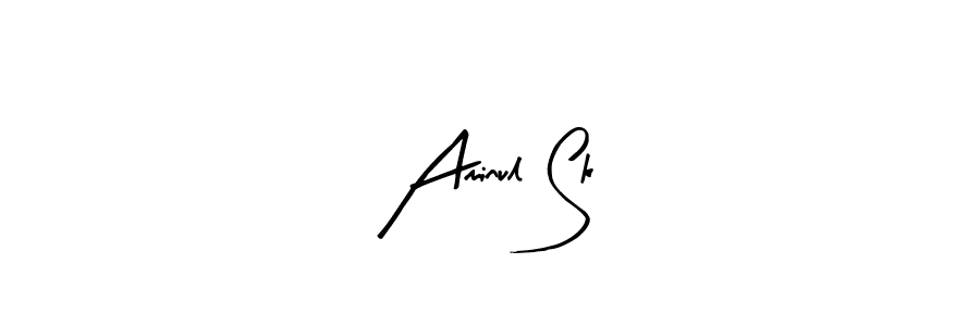 if you are searching for the best signature style for your name Aminul Sk. so please give up your signature search. here we have designed multiple signature styles  using Arty Signature. Aminul Sk signature style 8 images and pictures png