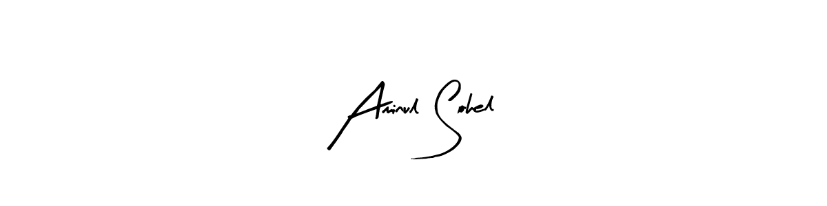 if you are searching for the best signature style for your name Aminul Sohel. so please give up your signature search. here we have designed multiple signature styles  using Arty Signature. Aminul Sohel signature style 8 images and pictures png