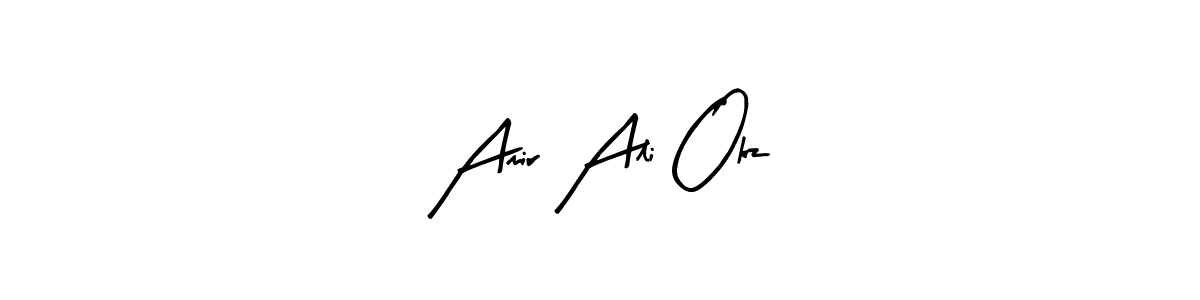 Similarly Arty Signature is the best handwritten signature design. Signature creator online .You can use it as an online autograph creator for name Amir Ali Okz. Amir Ali Okz signature style 8 images and pictures png