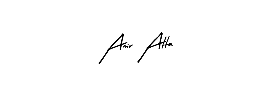 Similarly Arty Signature is the best handwritten signature design. Signature creator online .You can use it as an online autograph creator for name Amir Atta. Amir Atta signature style 8 images and pictures png