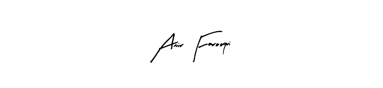 Design your own signature with our free online signature maker. With this signature software, you can create a handwritten (Arty Signature) signature for name Amir Farooqui. Amir Farooqui signature style 8 images and pictures png