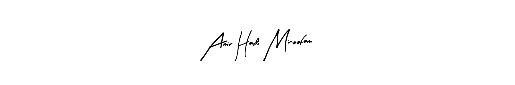 You should practise on your own different ways (Arty Signature) to write your name (Amir Hadi Minoofam) in signature. don't let someone else do it for you. Amir Hadi Minoofam signature style 8 images and pictures png