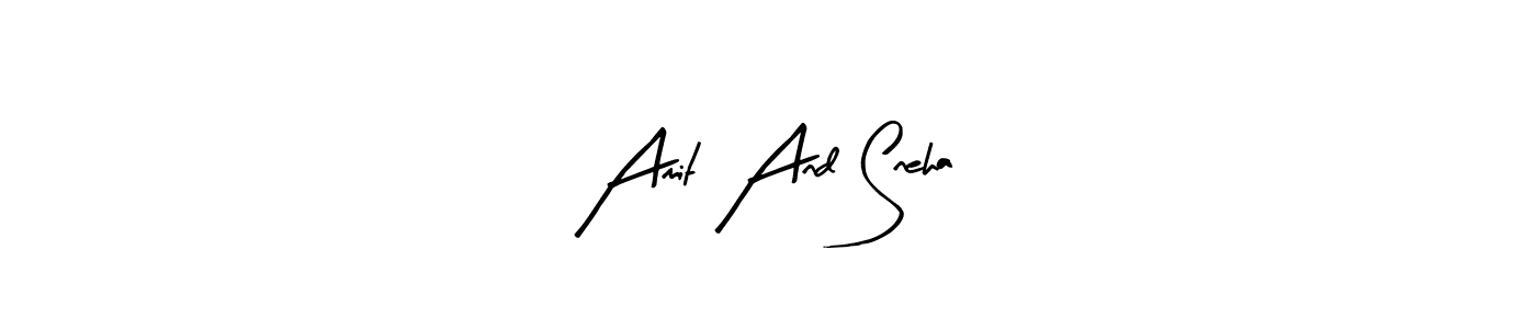 Similarly Arty Signature is the best handwritten signature design. Signature creator online .You can use it as an online autograph creator for name Amit And Sneha. Amit And Sneha signature style 8 images and pictures png