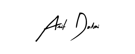 The Arty Signature handwriting style adds charm and authenticity to name Amit Dolai. A wonderful choice for personal thank-you notes. Amit Dolai signature style 8 images and pictures png
