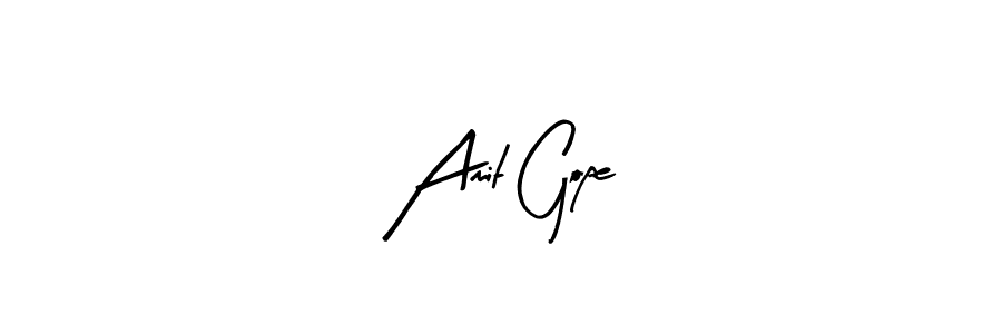 Arty Signature is a professional signature style that is perfect for those who want to add a touch of class to their signature. It is also a great choice for those who want to make their signature more unique. Get Amit Gope name to fancy signature for free. Amit Gope signature style 8 images and pictures png