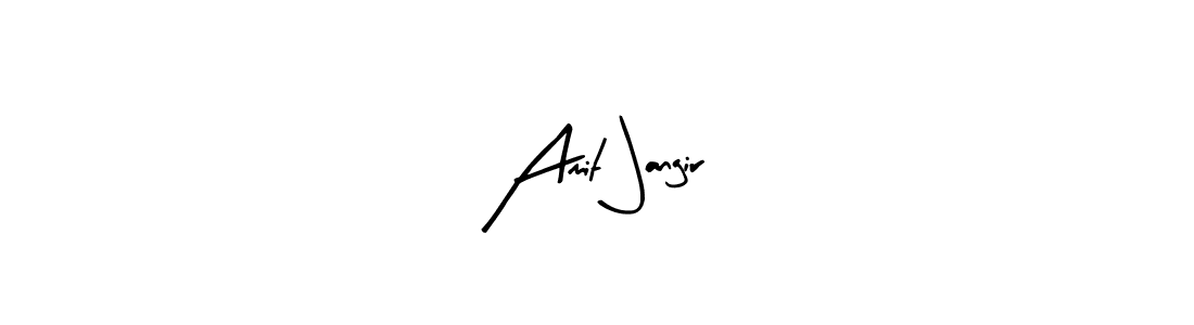 Arty Signature is a professional signature style that is perfect for those who want to add a touch of class to their signature. It is also a great choice for those who want to make their signature more unique. Get Amit Jangir name to fancy signature for free. Amit Jangir signature style 8 images and pictures png