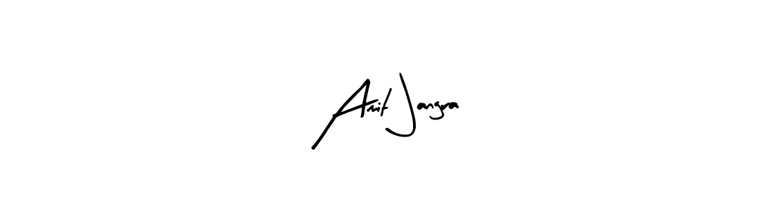 Arty Signature is a professional signature style that is perfect for those who want to add a touch of class to their signature. It is also a great choice for those who want to make their signature more unique. Get Amit Jangra name to fancy signature for free. Amit Jangra signature style 8 images and pictures png