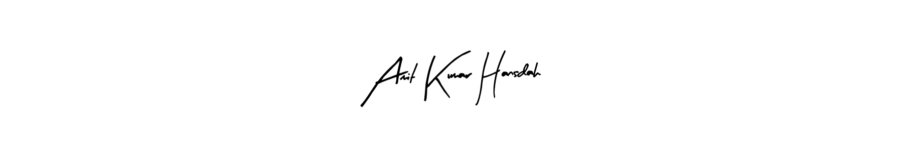 Use a signature maker to create a handwritten signature online. With this signature software, you can design (Arty Signature) your own signature for name Amit Kumar Hansdah. Amit Kumar Hansdah signature style 8 images and pictures png