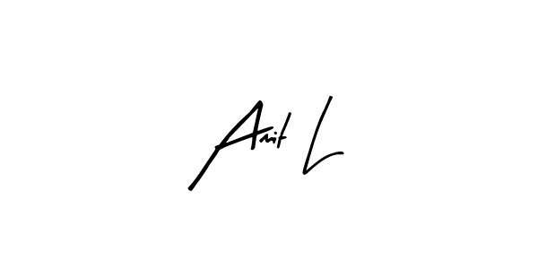 How to make Amit L name signature. Use Arty Signature style for creating short signs online. This is the latest handwritten sign. Amit L signature style 8 images and pictures png