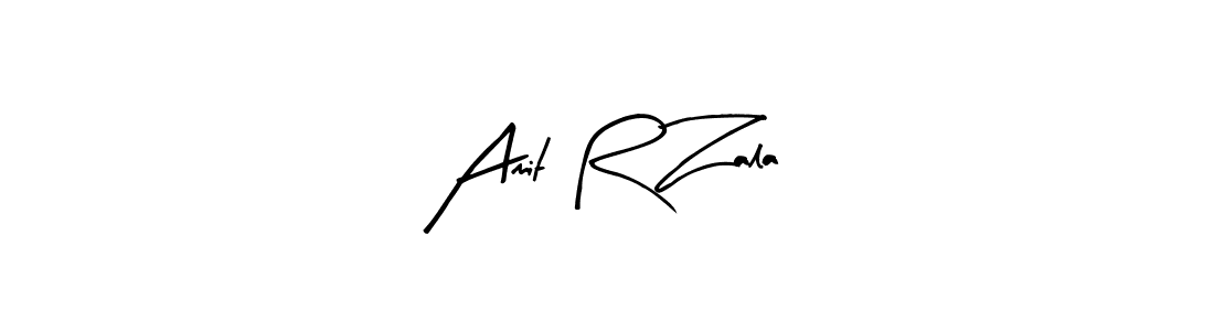 The best way (Arty Signature) to make a short signature is to pick only two or three words in your name. The name Amit R Zala include a total of six letters. For converting this name. Amit R Zala signature style 8 images and pictures png