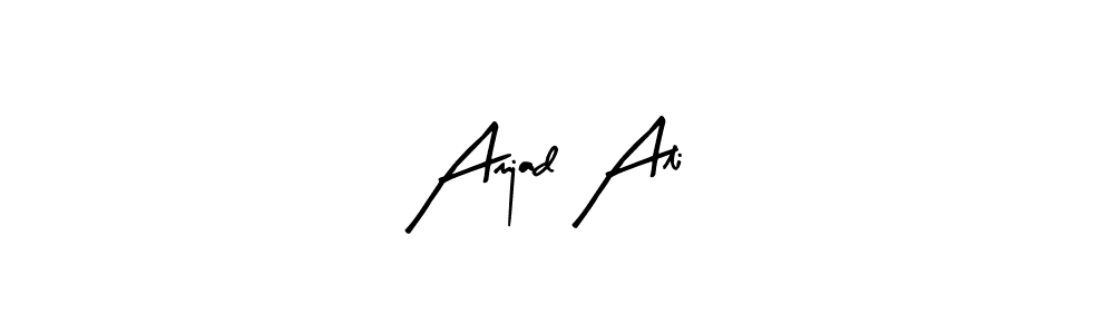 You should practise on your own different ways (Arty Signature) to write your name (Amjad Ali ) in signature. don't let someone else do it for you. Amjad Ali  signature style 8 images and pictures png