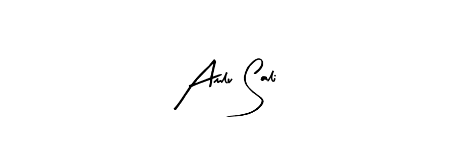 Use a signature maker to create a handwritten signature online. With this signature software, you can design (Arty Signature) your own signature for name Amlu Sali. Amlu Sali signature style 8 images and pictures png