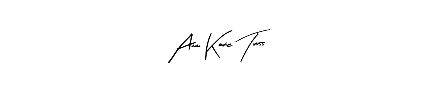 Design your own signature with our free online signature maker. With this signature software, you can create a handwritten (Arty Signature) signature for name Amm Karie Truss. Amm Karie Truss signature style 8 images and pictures png