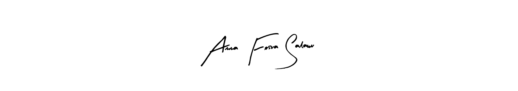 Create a beautiful signature design for name Amma Fosua Salawu. With this signature (Arty Signature) fonts, you can make a handwritten signature for free. Amma Fosua Salawu signature style 8 images and pictures png