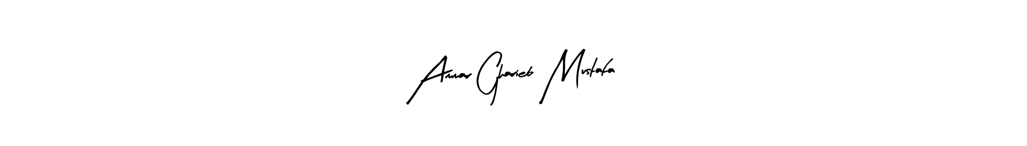 This is the best signature style for the Ammar Gharieb Mustafa name. Also you like these signature font (Arty Signature). Mix name signature. Ammar Gharieb Mustafa signature style 8 images and pictures png