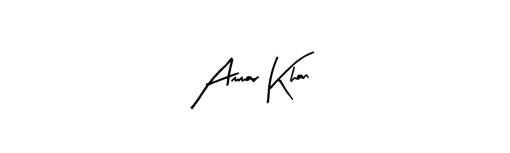 Make a beautiful signature design for name Ammar Khan. With this signature (Arty Signature) style, you can create a handwritten signature for free. Ammar Khan signature style 8 images and pictures png