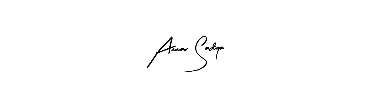 Use a signature maker to create a handwritten signature online. With this signature software, you can design (Arty Signature) your own signature for name Ammar Sadiqa. Ammar Sadiqa signature style 8 images and pictures png