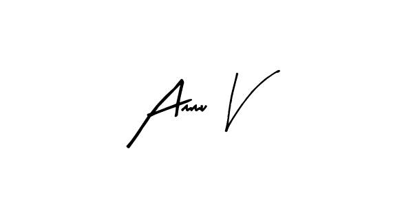 You can use this online signature creator to create a handwritten signature for the name Ammu V. This is the best online autograph maker. Ammu V signature style 8 images and pictures png