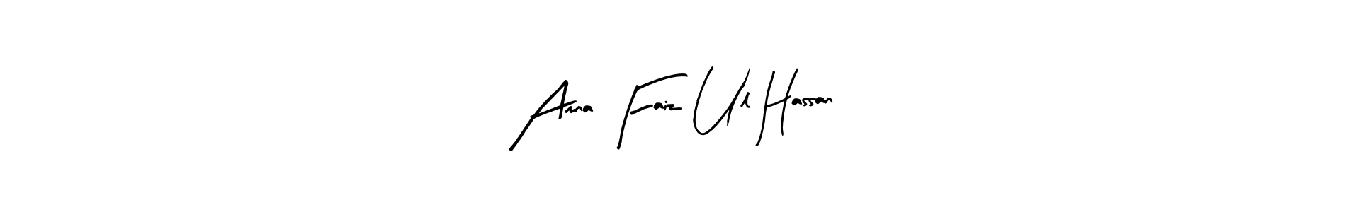 Create a beautiful signature design for name Amna Faiz Ul Hassan. With this signature (Arty Signature) fonts, you can make a handwritten signature for free. Amna Faiz Ul Hassan signature style 8 images and pictures png