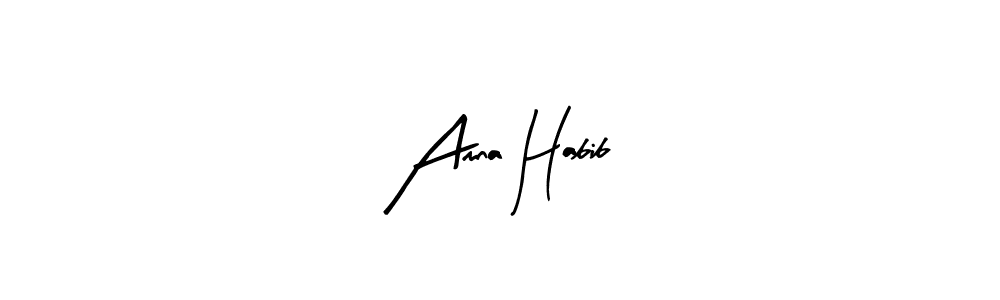 Use a signature maker to create a handwritten signature online. With this signature software, you can design (Arty Signature) your own signature for name Amna Habib. Amna Habib signature style 8 images and pictures png