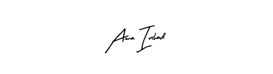 Use a signature maker to create a handwritten signature online. With this signature software, you can design (Arty Signature) your own signature for name Amna Irshad. Amna Irshad signature style 8 images and pictures png