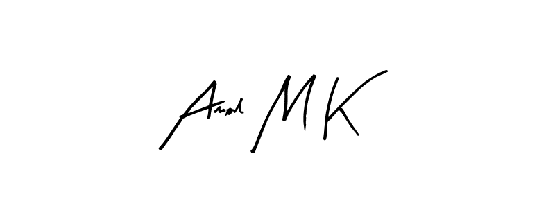 Arty Signature is a professional signature style that is perfect for those who want to add a touch of class to their signature. It is also a great choice for those who want to make their signature more unique. Get Amol M K name to fancy signature for free. Amol M K signature style 8 images and pictures png