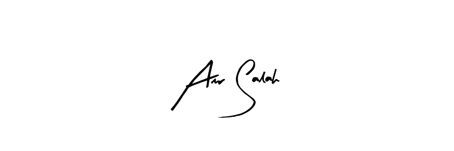 Arty Signature is a professional signature style that is perfect for those who want to add a touch of class to their signature. It is also a great choice for those who want to make their signature more unique. Get Amr Salah name to fancy signature for free. Amr Salah signature style 8 images and pictures png