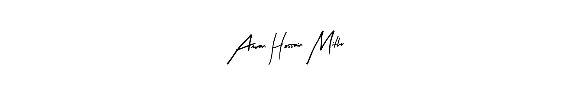 You can use this online signature creator to create a handwritten signature for the name Amran Hossain Mithu. This is the best online autograph maker. Amran Hossain Mithu signature style 8 images and pictures png