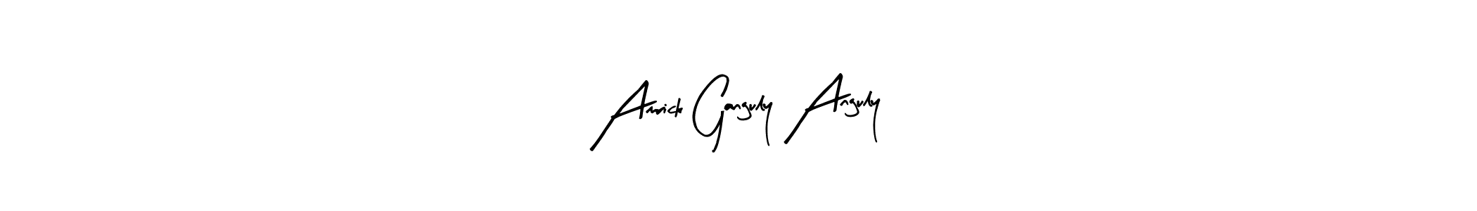 Create a beautiful signature design for name Amrick Ganguly Anguly. With this signature (Arty Signature) fonts, you can make a handwritten signature for free. Amrick Ganguly Anguly signature style 8 images and pictures png