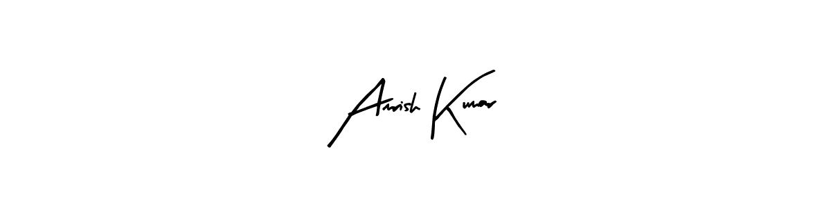 How to make Amrish Kumar name signature. Use Arty Signature style for creating short signs online. This is the latest handwritten sign. Amrish Kumar signature style 8 images and pictures png