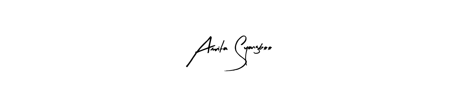 Make a beautiful signature design for name Amrita Syangboo. With this signature (Arty Signature) style, you can create a handwritten signature for free. Amrita Syangboo signature style 8 images and pictures png