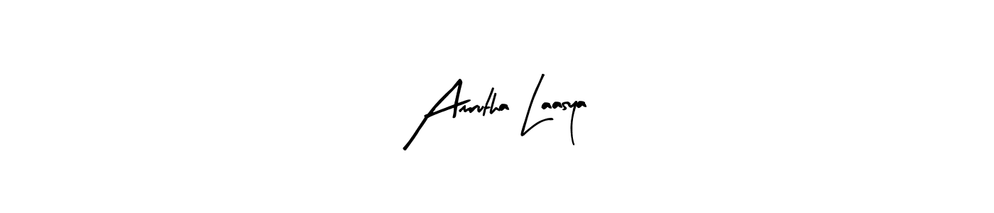 Design your own signature with our free online signature maker. With this signature software, you can create a handwritten (Arty Signature) signature for name Amrutha Laasya. Amrutha Laasya signature style 8 images and pictures png