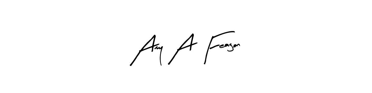 How to make Amy A Feagon name signature. Use Arty Signature style for creating short signs online. This is the latest handwritten sign. Amy A Feagon signature style 8 images and pictures png