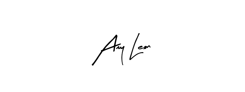 Arty Signature is a professional signature style that is perfect for those who want to add a touch of class to their signature. It is also a great choice for those who want to make their signature more unique. Get Amy Leon name to fancy signature for free. Amy Leon signature style 8 images and pictures png