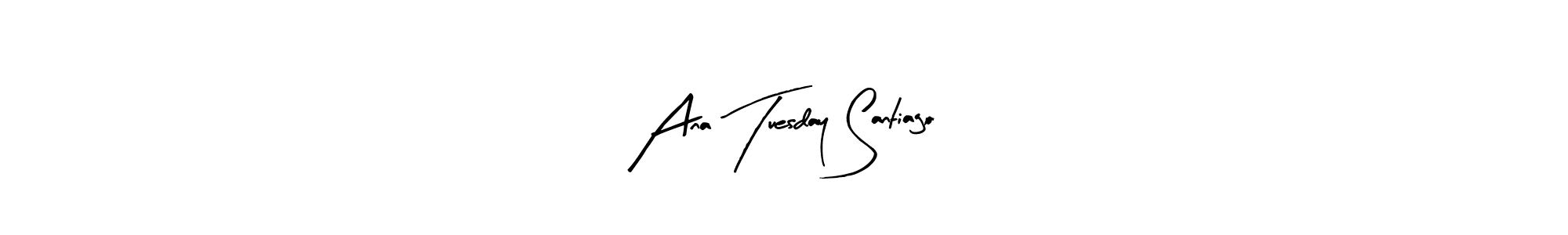 if you are searching for the best signature style for your name Ana Tuesday Santiago. so please give up your signature search. here we have designed multiple signature styles  using Arty Signature. Ana Tuesday Santiago signature style 8 images and pictures png