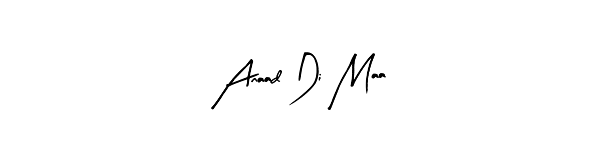 Also You can easily find your signature by using the search form. We will create Anaad Di Maa name handwritten signature images for you free of cost using Arty Signature sign style. Anaad Di Maa signature style 8 images and pictures png