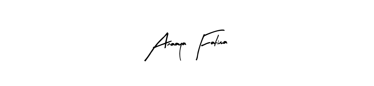 The best way (Arty Signature) to make a short signature is to pick only two or three words in your name. The name Anaaya Fatima include a total of six letters. For converting this name. Anaaya Fatima signature style 8 images and pictures png