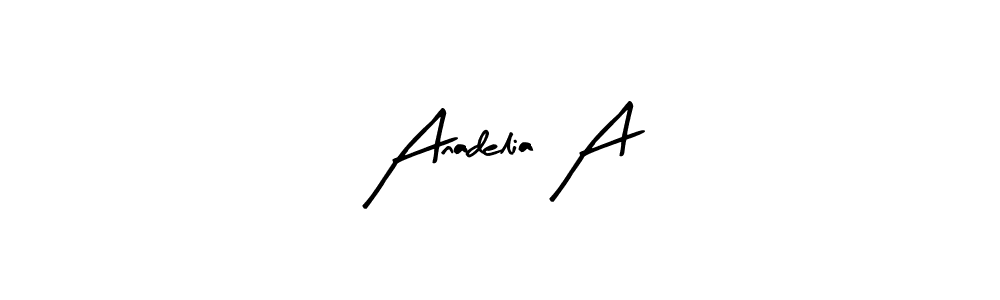 Here are the top 10 professional signature styles for the name Anadelia A. These are the best autograph styles you can use for your name. Anadelia A signature style 8 images and pictures png