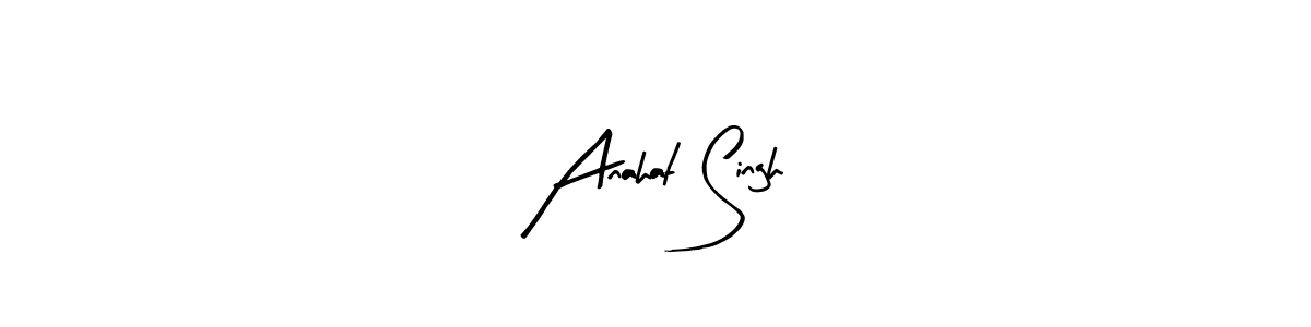 Similarly Arty Signature is the best handwritten signature design. Signature creator online .You can use it as an online autograph creator for name Anahat Singh. Anahat Singh signature style 8 images and pictures png