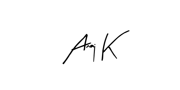 How to make Anaj K name signature. Use Arty Signature style for creating short signs online. This is the latest handwritten sign. Anaj K signature style 8 images and pictures png