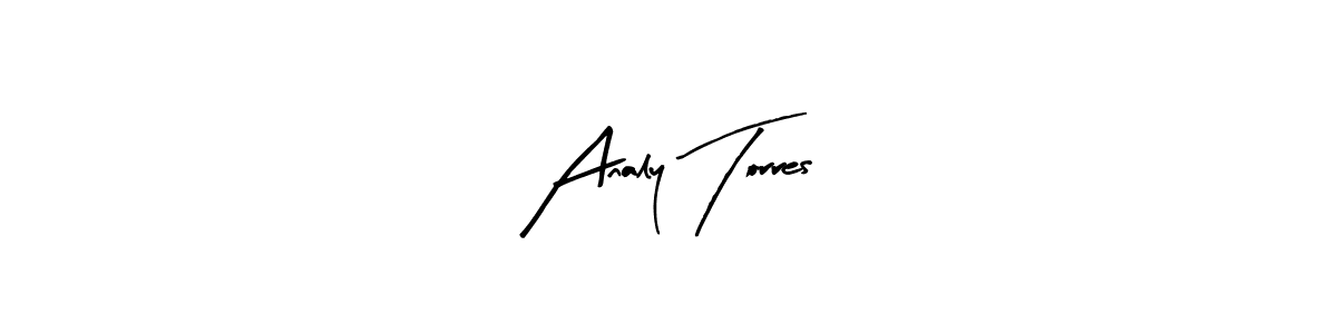 Design your own signature with our free online signature maker. With this signature software, you can create a handwritten (Arty Signature) signature for name Analy Torres. Analy Torres signature style 8 images and pictures png