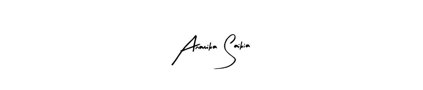 Make a beautiful signature design for name Anamika Saikia. With this signature (Arty Signature) style, you can create a handwritten signature for free. Anamika Saikia signature style 8 images and pictures png
