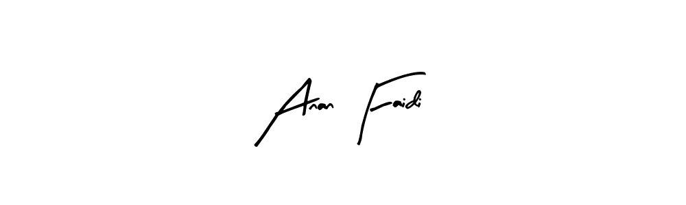 How to make Anan Faidi signature? Arty Signature is a professional autograph style. Create handwritten signature for Anan Faidi name. Anan Faidi signature style 8 images and pictures png