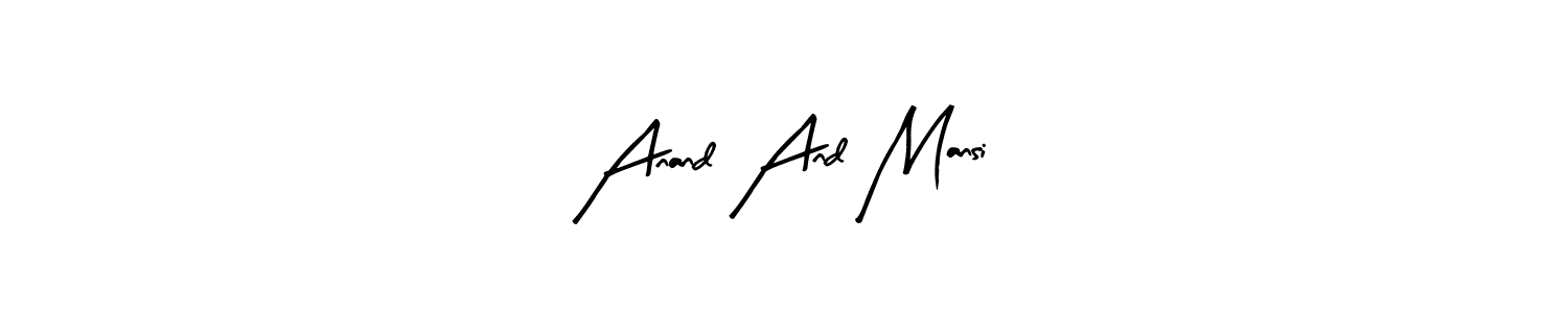 Design your own signature with our free online signature maker. With this signature software, you can create a handwritten (Arty Signature) signature for name Anand And Mansi. Anand And Mansi signature style 8 images and pictures png