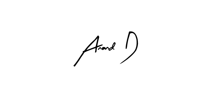 The best way (Arty Signature) to make a short signature is to pick only two or three words in your name. The name Anand D include a total of six letters. For converting this name. Anand D signature style 8 images and pictures png