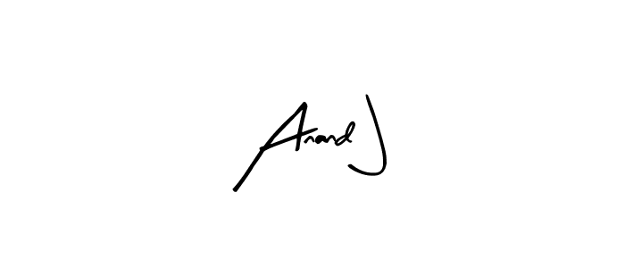 Create a beautiful signature design for name Anand J. With this signature (Arty Signature) fonts, you can make a handwritten signature for free. Anand J signature style 8 images and pictures png