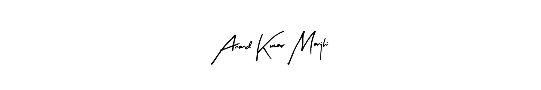 Use a signature maker to create a handwritten signature online. With this signature software, you can design (Arty Signature) your own signature for name Anand Kumar Manjhi. Anand Kumar Manjhi signature style 8 images and pictures png