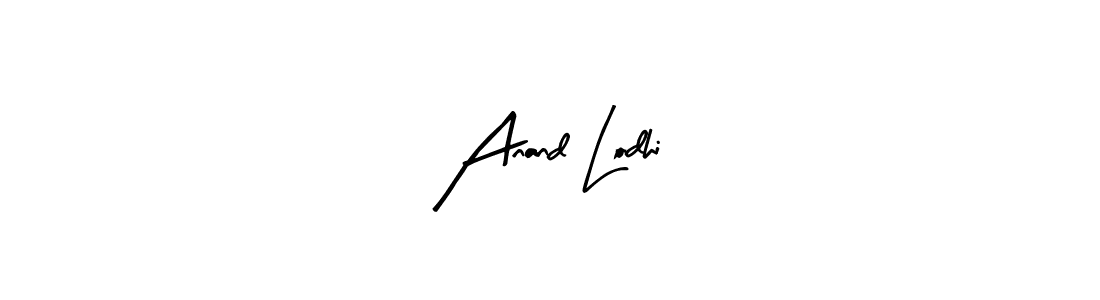 Arty Signature is a professional signature style that is perfect for those who want to add a touch of class to their signature. It is also a great choice for those who want to make their signature more unique. Get Anand Lodhi name to fancy signature for free. Anand Lodhi signature style 8 images and pictures png