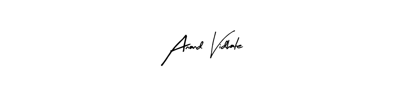 Create a beautiful signature design for name Anand Vidhate. With this signature (Arty Signature) fonts, you can make a handwritten signature for free. Anand Vidhate signature style 8 images and pictures png