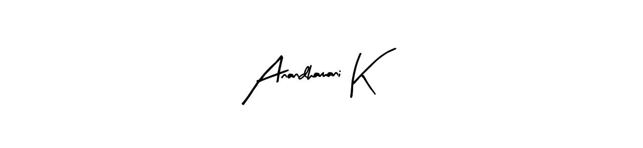 if you are searching for the best signature style for your name Anandhamani K. so please give up your signature search. here we have designed multiple signature styles  using Arty Signature. Anandhamani K signature style 8 images and pictures png